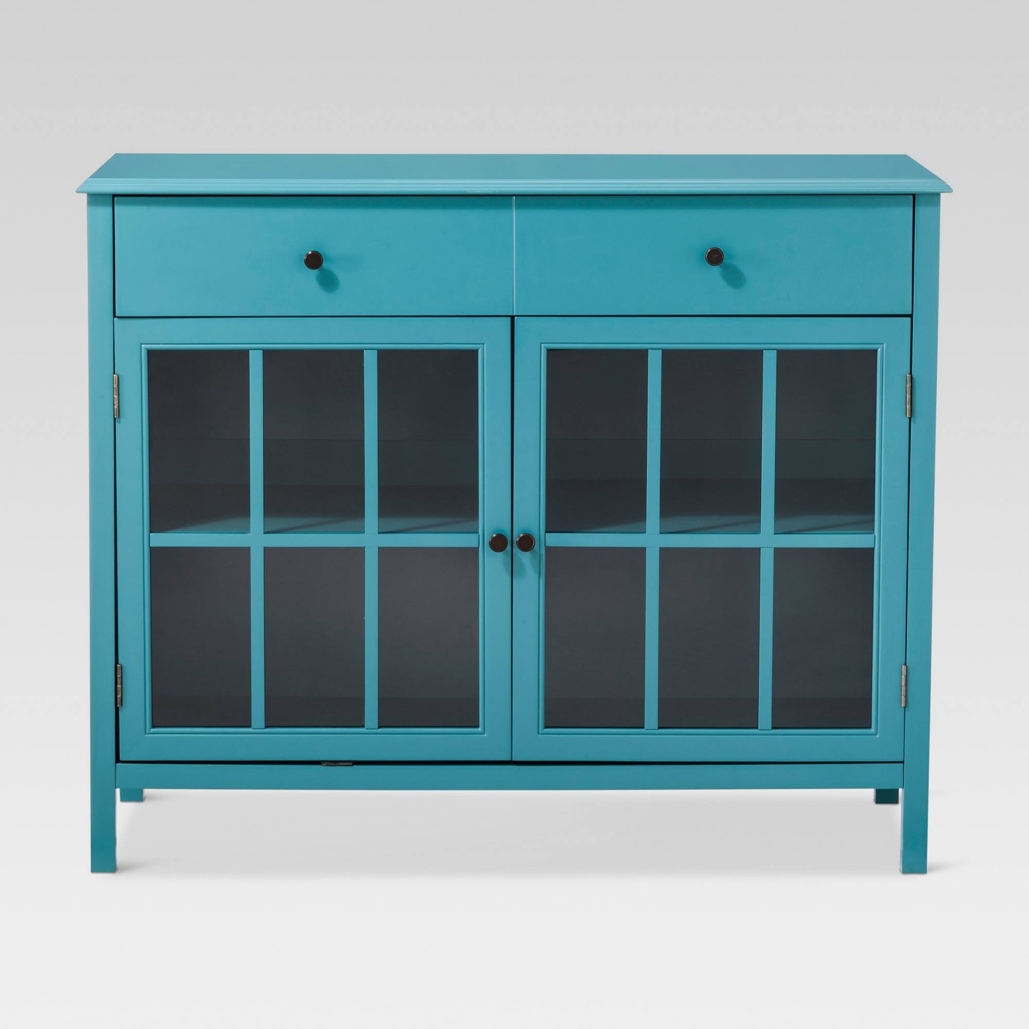 🔥Threshold Windham 2Door Accent Buffet with Shelves, Teal dersya