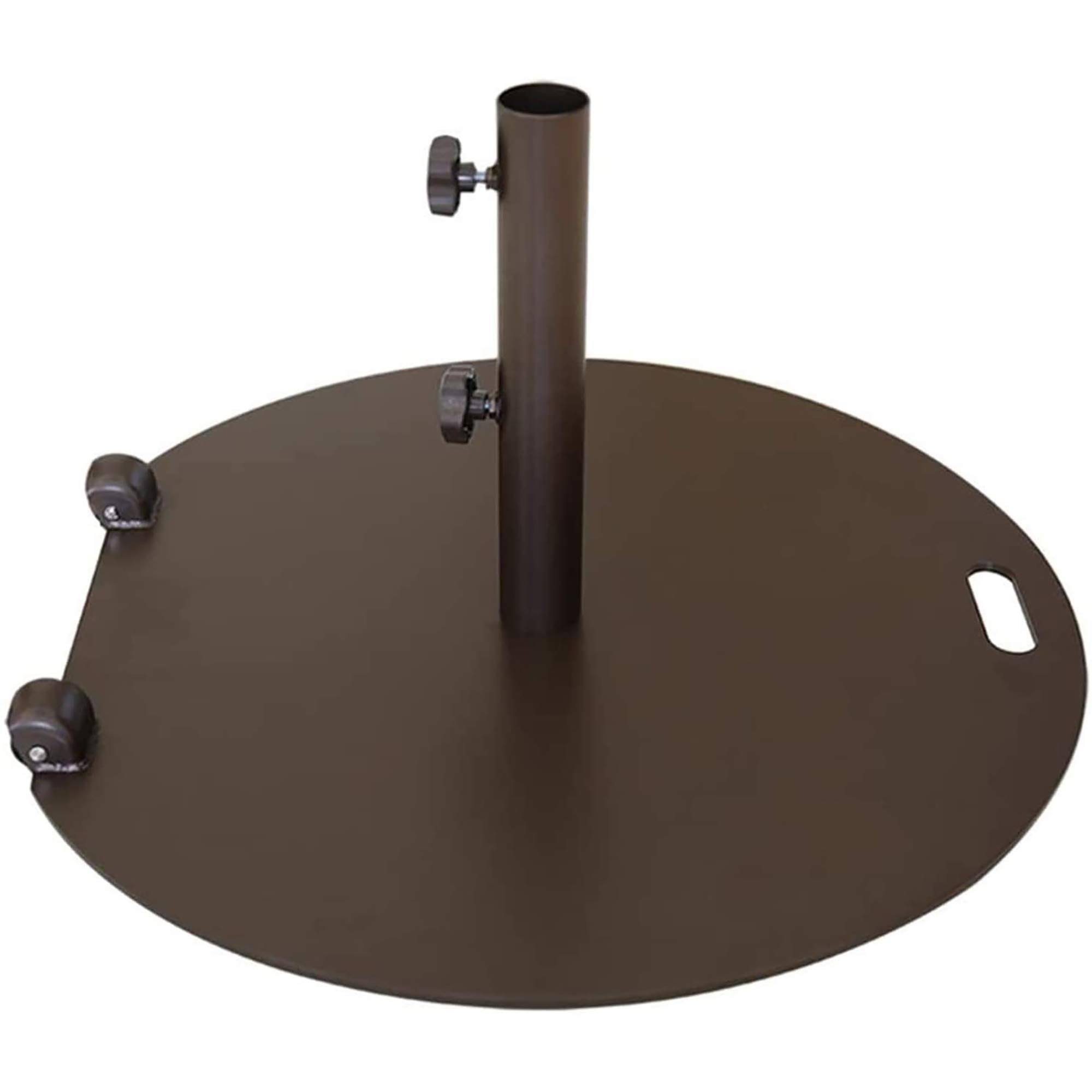 Abba Patio Round Steel Umbrella Base Stand with Wheels, 55 lbs dersya