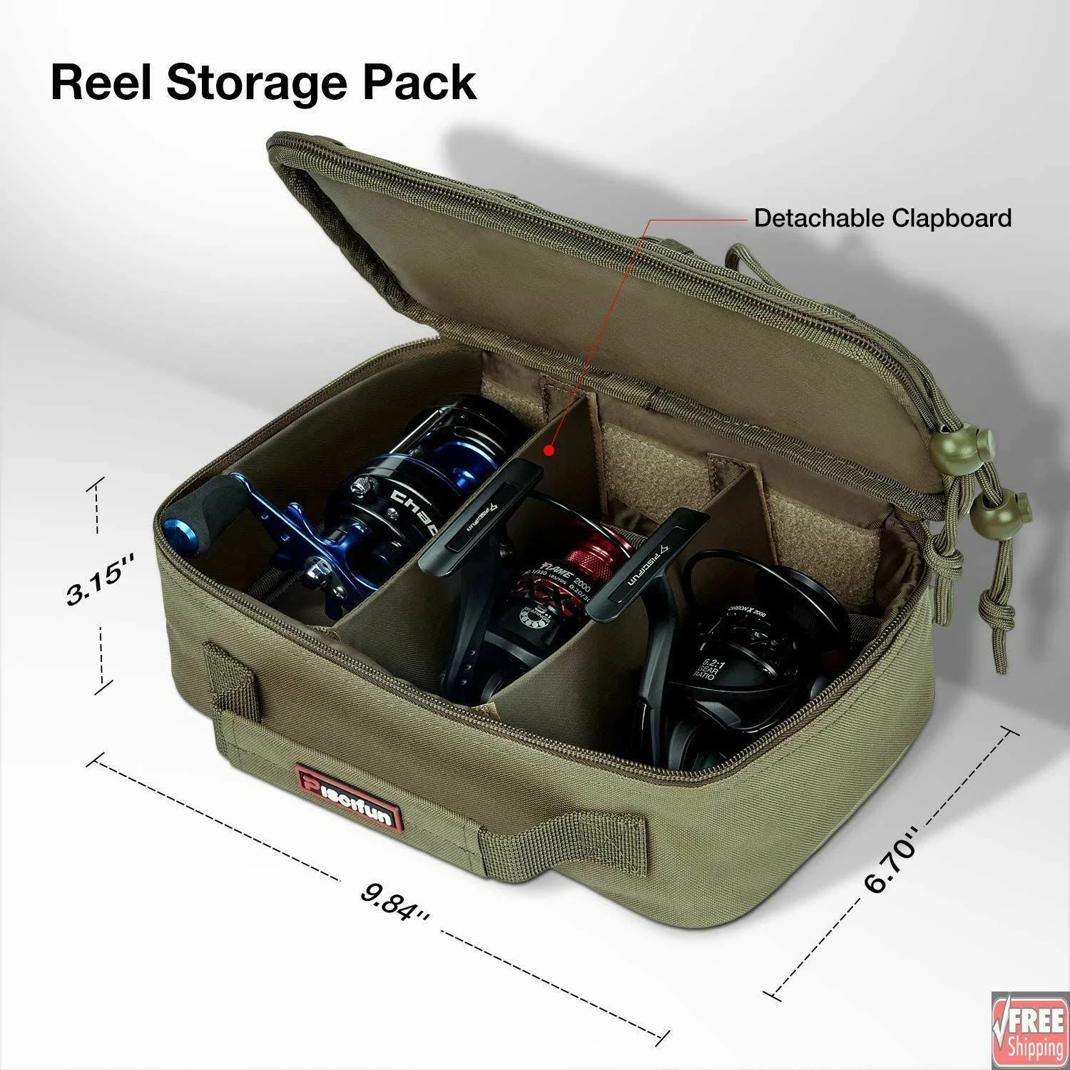 🔥Piscifun Outdoor Fishing Tackle Box Bag Militarygrade Multifunctional
