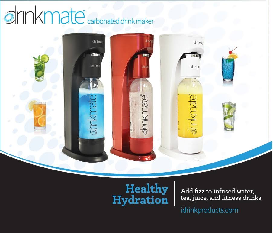 Drinkmate Carbonated Beverage Maker Without CO2 Cylinder (Matte Black