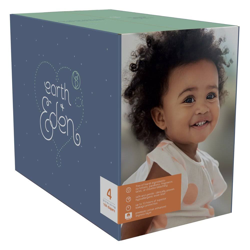 Earth + Eden Baby Diapers, Size 4, 164 Count dersya
