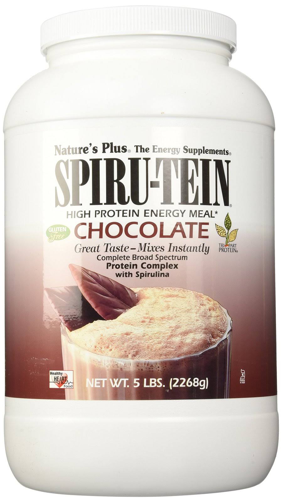 Nature&s Plus SPIRUTEIN High Protein Energy Meal, Chocolate 5 lb tub