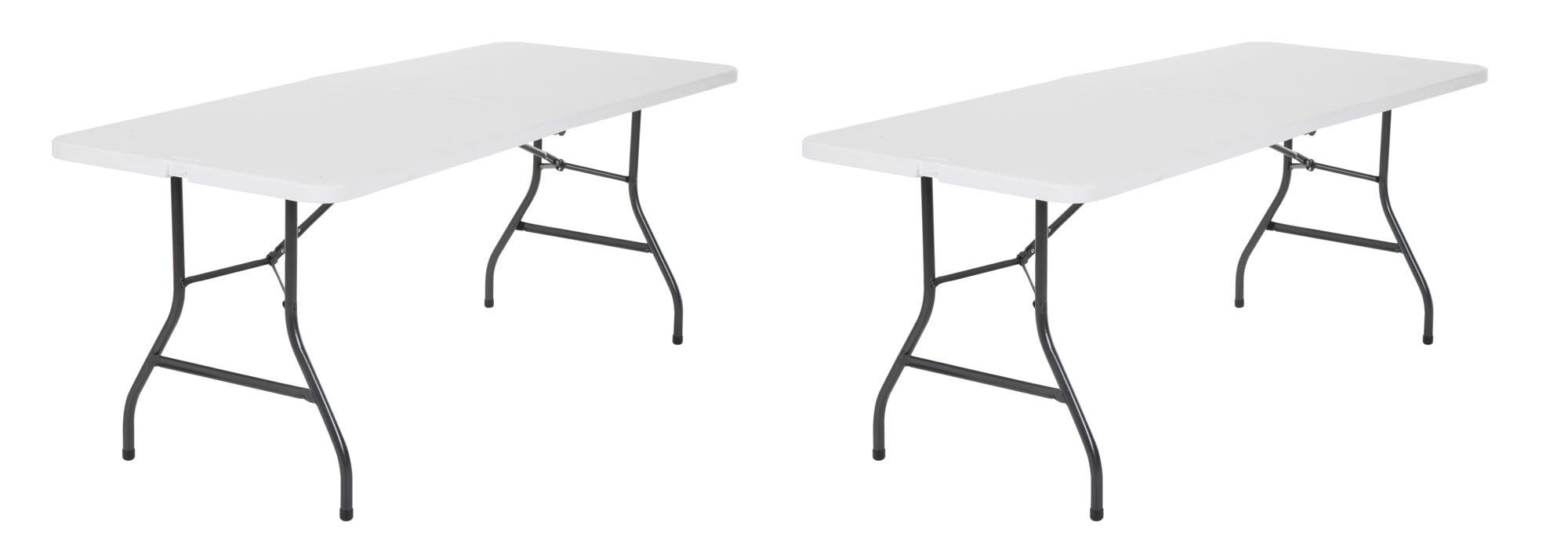 Cosco 2 Pack 6 Foot Centerfold Folding Table White Dersya   C6A64179 3244 1BE8 6BE3 B748F3A040E5 