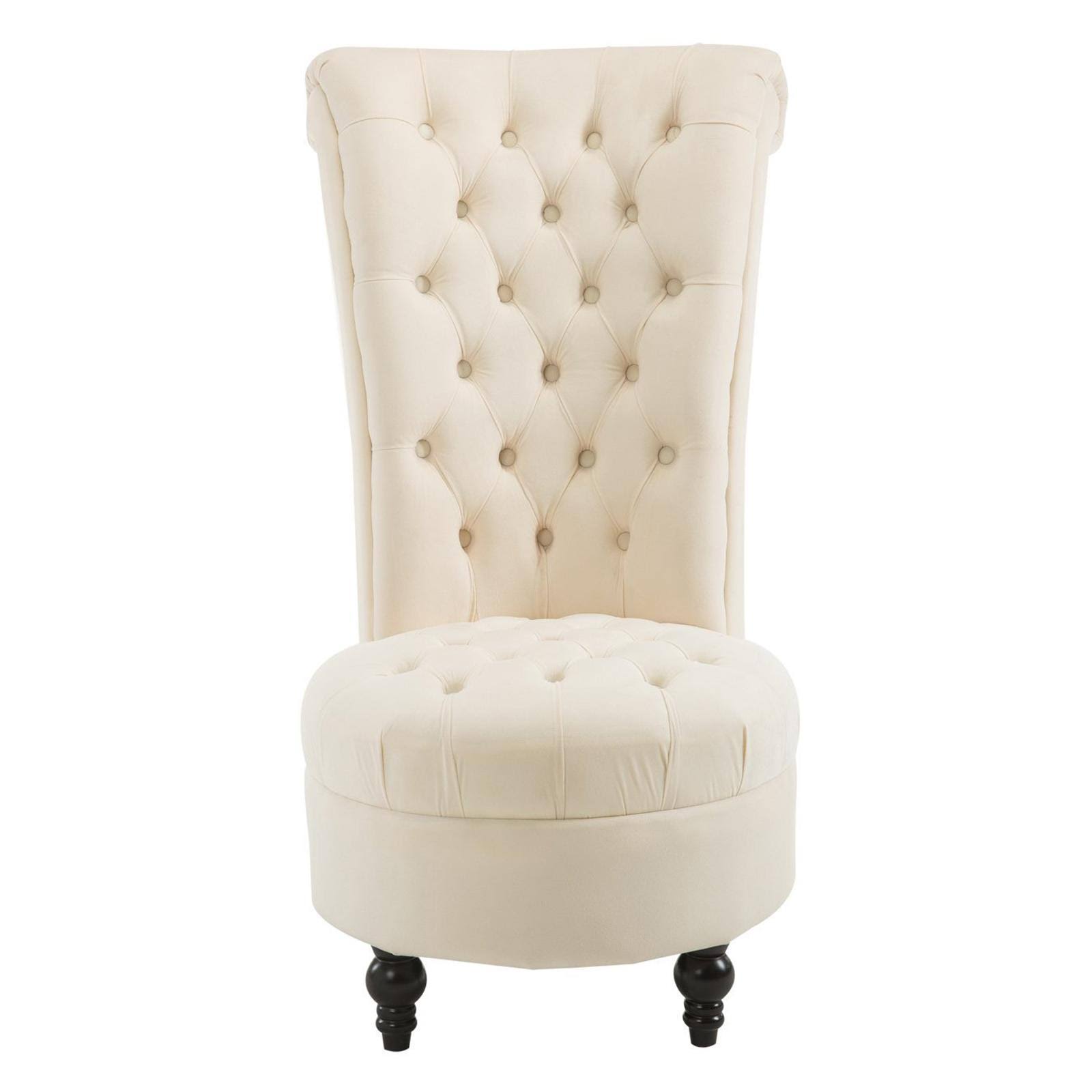 Homcom 45 tufted high back flannelette accent chair