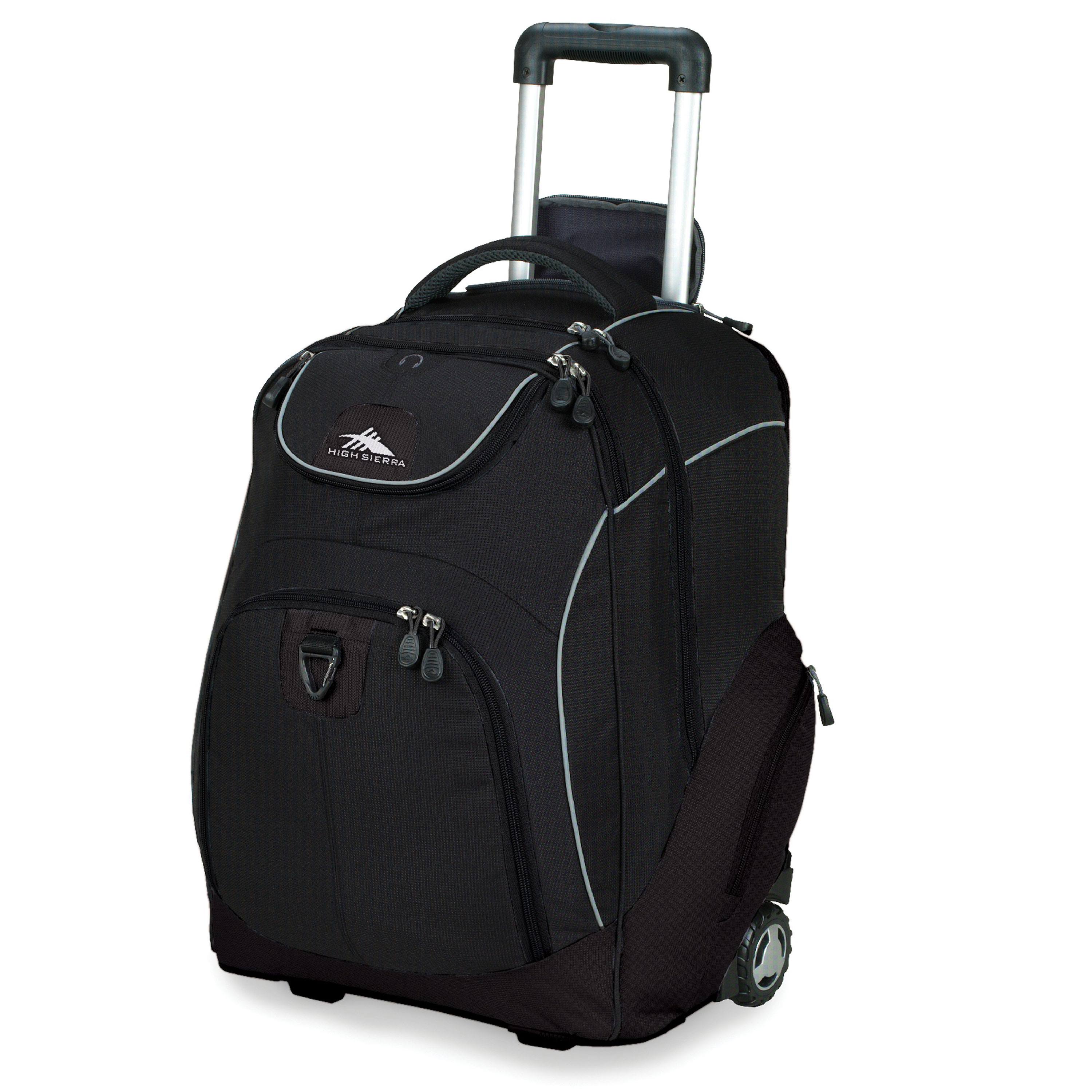 High Sierra Powerglide Rolling Backpack - Black - dersya