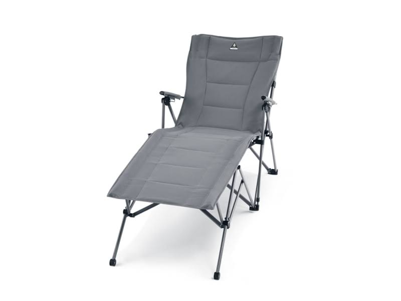 Woods Ashcroft 3Position Reclining Camping Lounger Chair Gun Metal