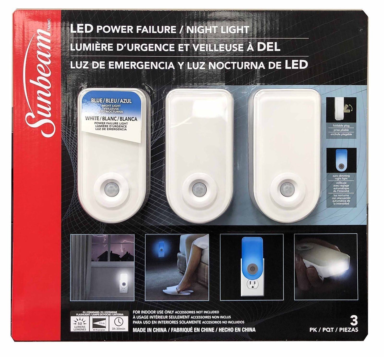 Sunbeam LED Power Failure / Night Light 3 Pack dersya