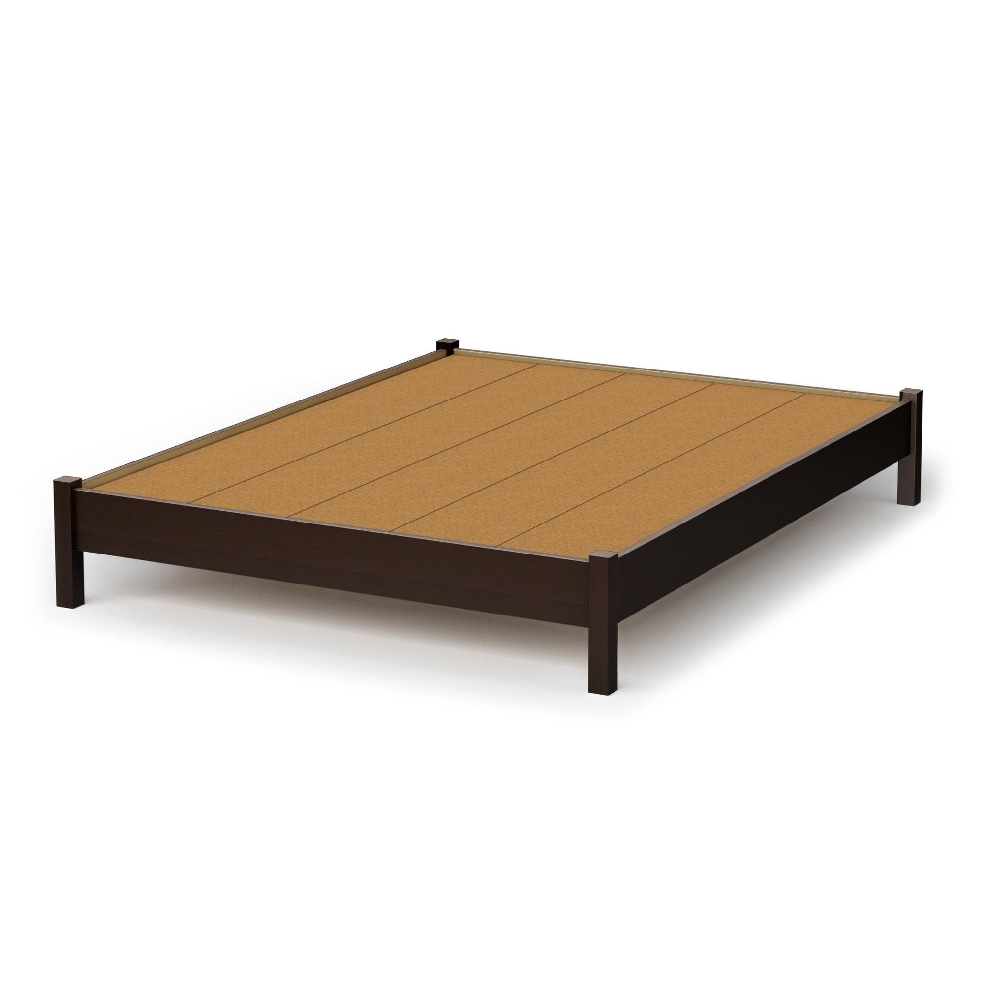 Step One Platform Bed Queen Chocolate South Shore dersya