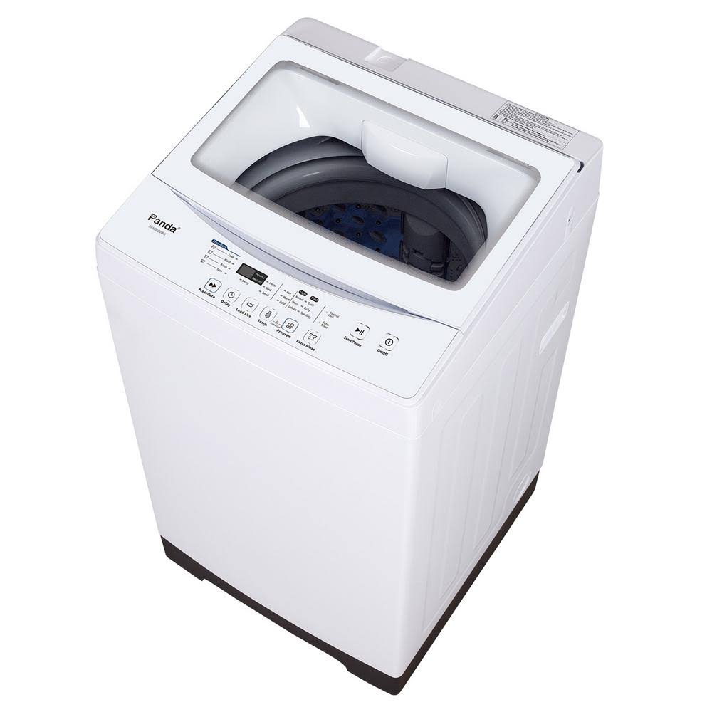 Panda 1.60 Cu. ft. White Compact Top Load Washer with Stainless Steel