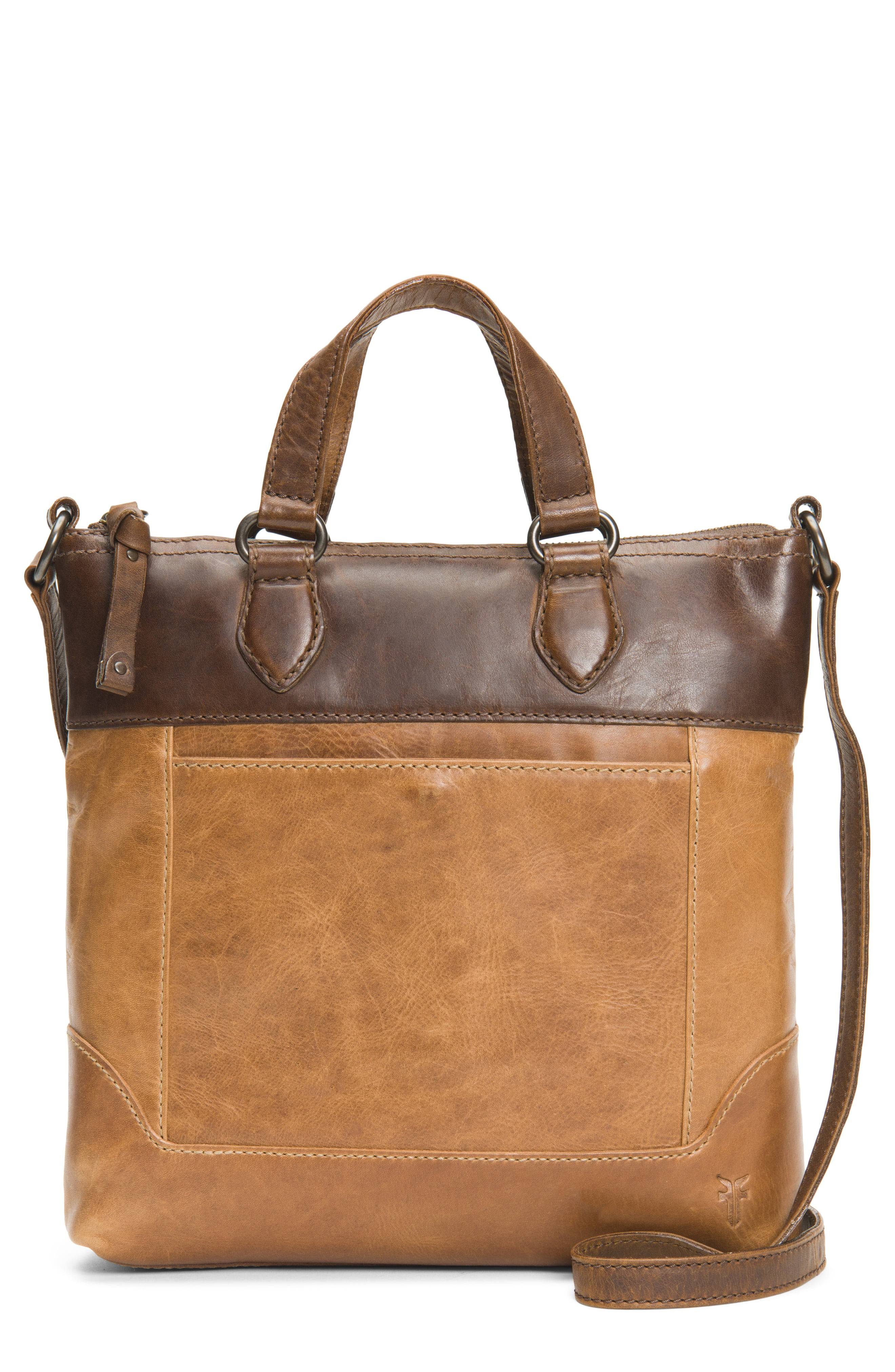 Frye Melissa Small Tote Crossbody, Beige Multi dersya