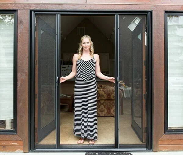 Metro Screenworks Genius French Retractable Screen Door - Dersya