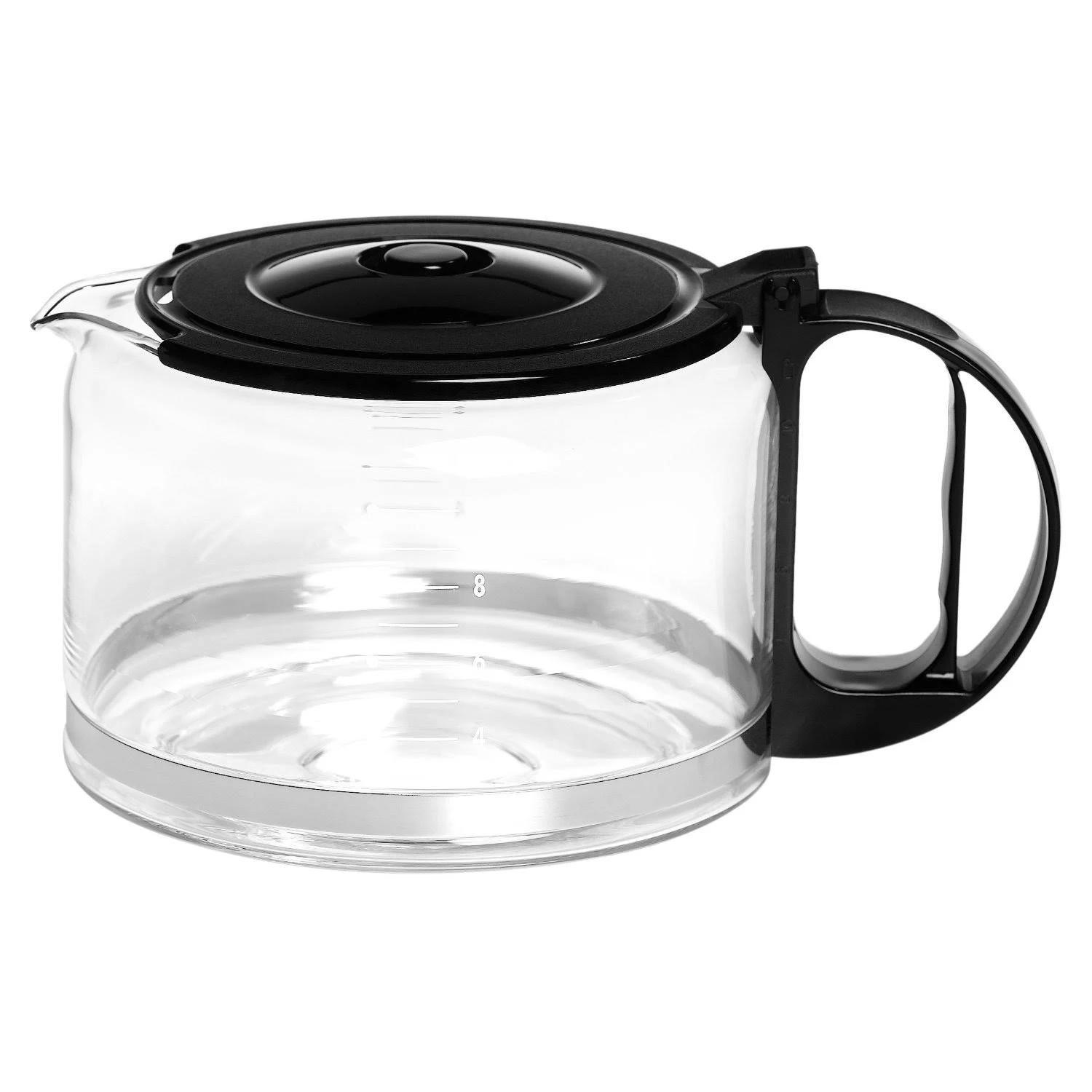 Capresso 4451.01 10Cup Glass Replacement Carafe with Lid , Black dersya