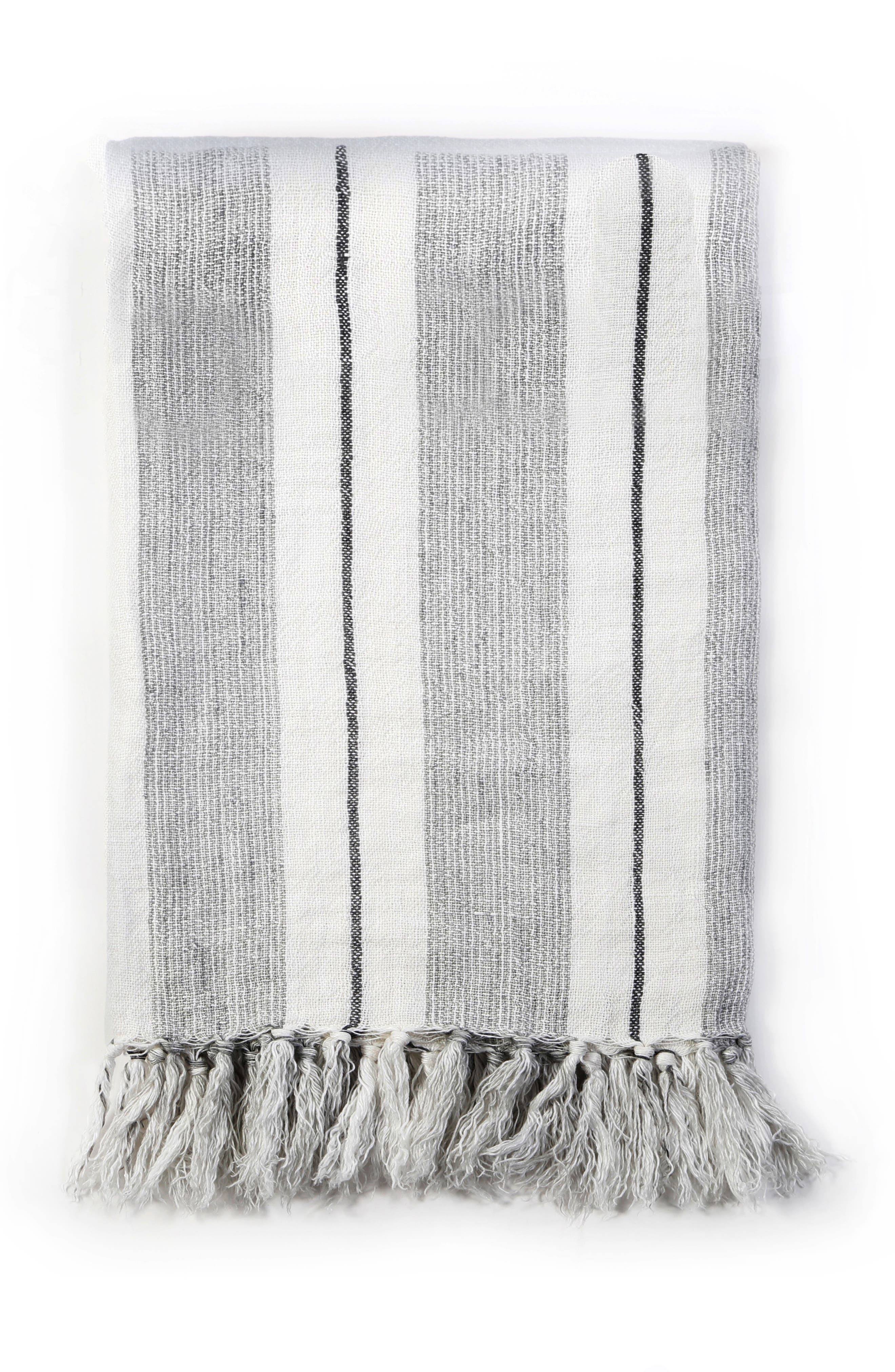 Pom Pom at Home Laguna Blanket Grey and Charcoal / Throw dersya