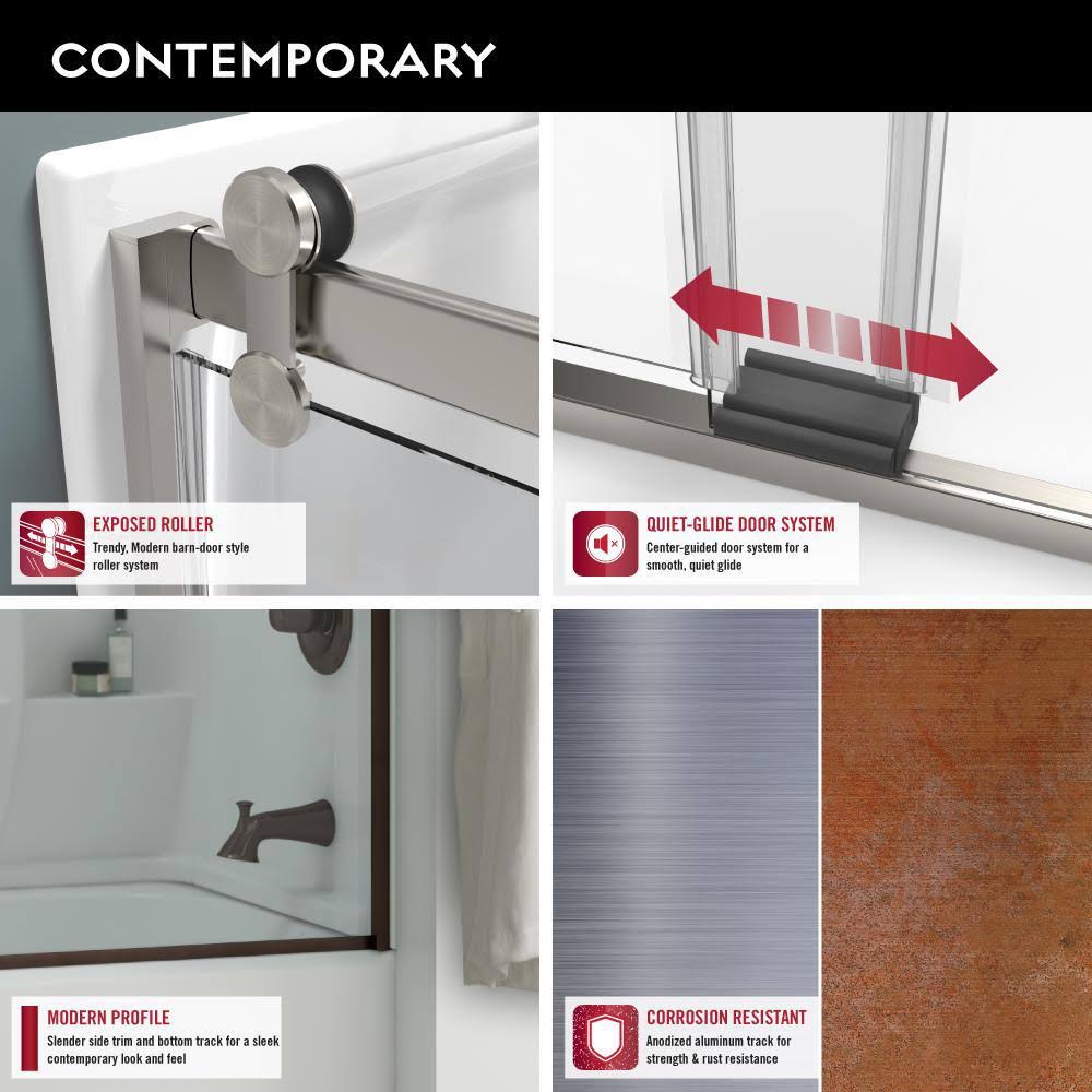 🔥Delta SDLCS60CR 48 in. to 60 in. Contemporary Sliding Shower Door