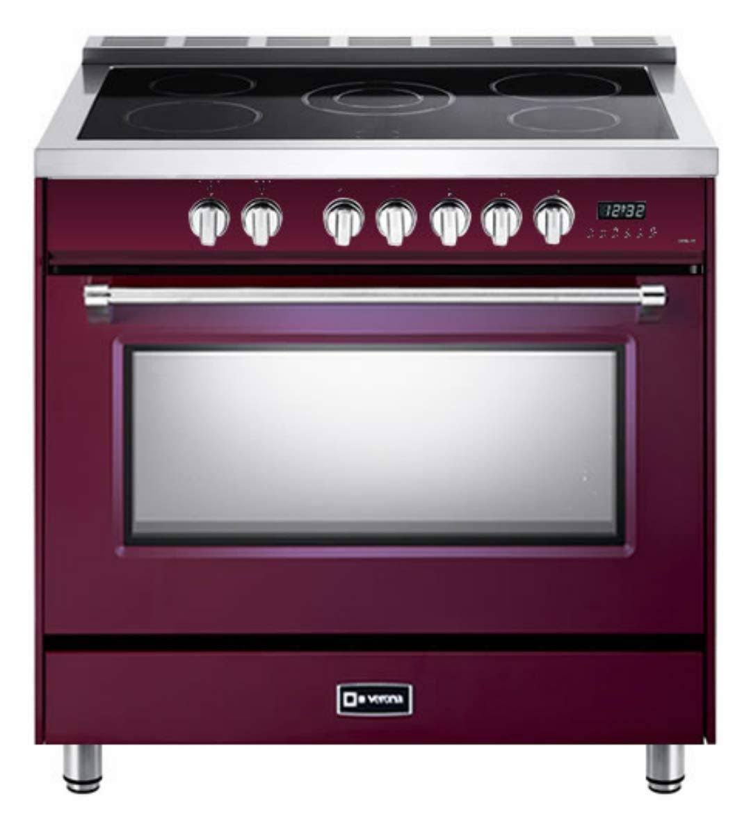Verona Burgundy 36 Designer Electric Range dersya