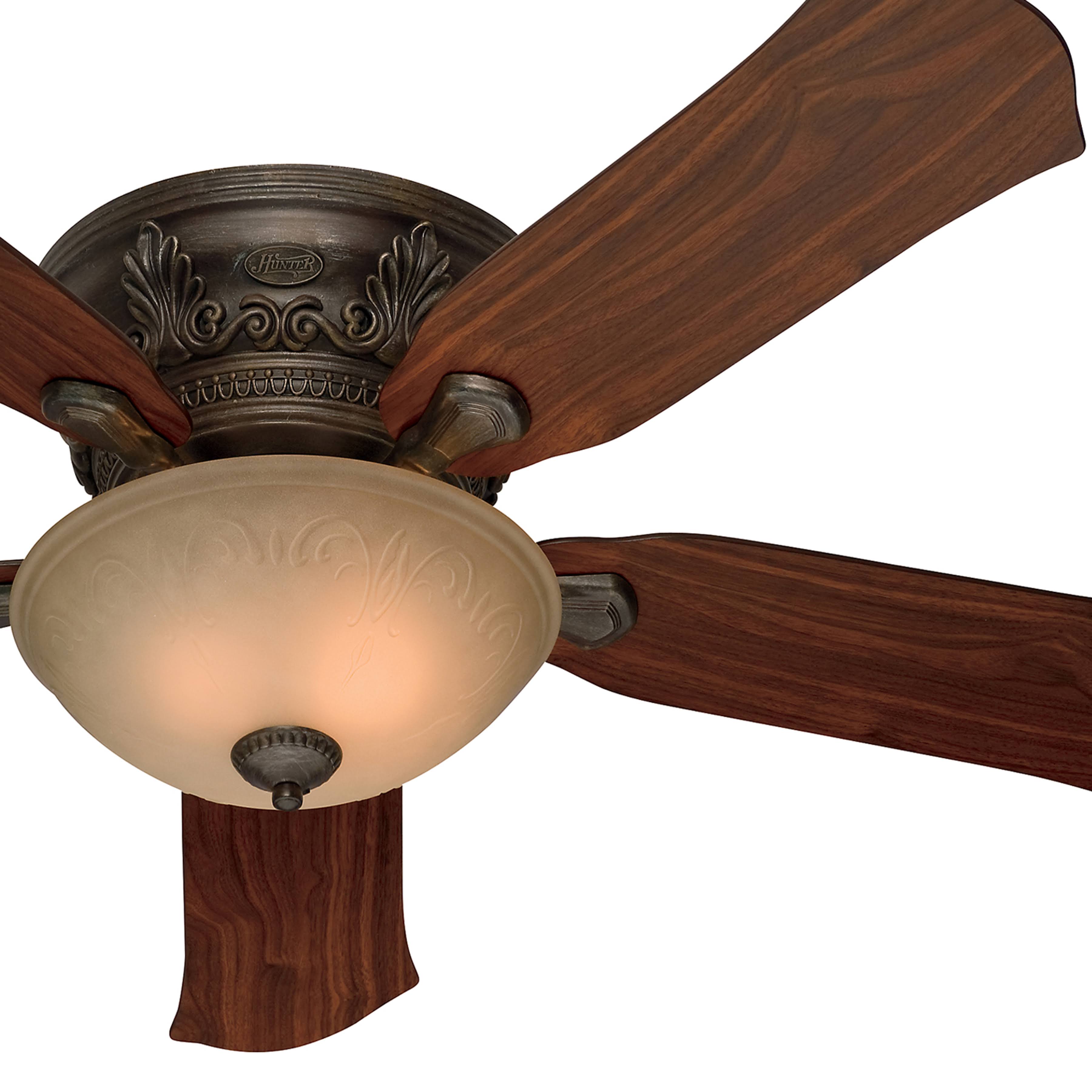 🔥Hunter Ceiling Fans Viente 52¨ Indoor Flushmount Ceiling Fan 53035 Roman Bronze euservizi