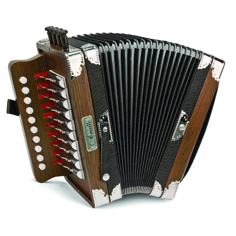 Hohner Diatonic Accordion Ariette OneRow, Key of C, Dark Brown dersya