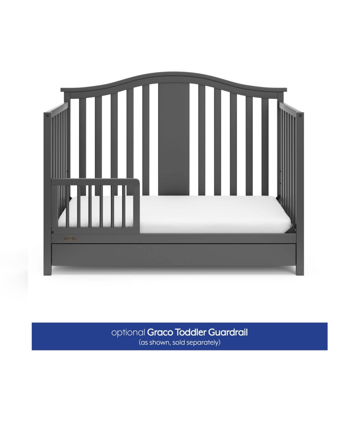 Graco Solano 4in1 Convertible Crib with Drawer Gray dersya