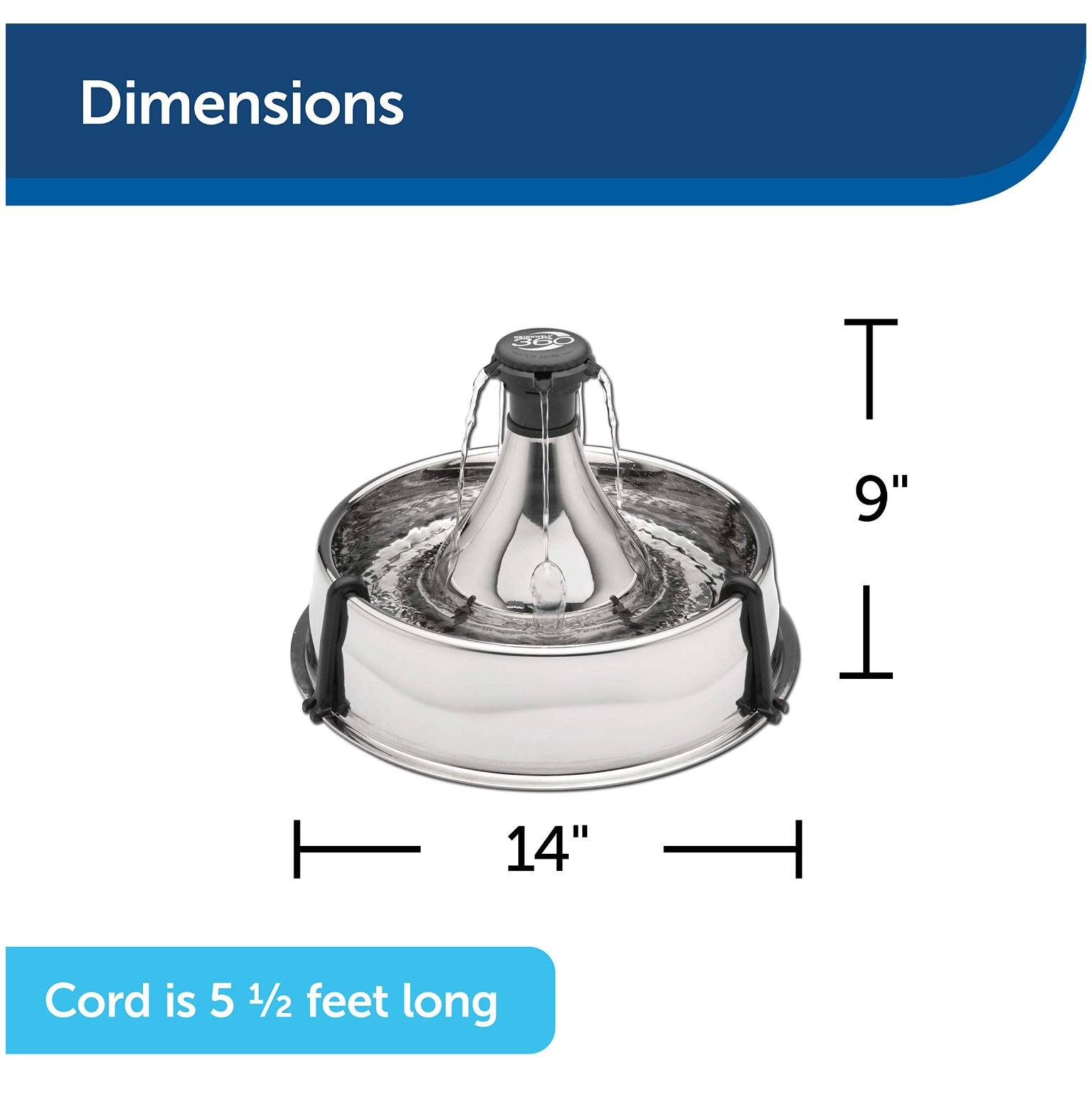 Drinkwell 360 Pet Fountain, Stainless Steel PetSafe dersya