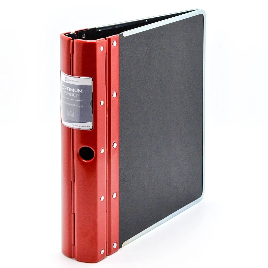 Bindertek Optimum HeavyDuty 2x22 3Ring NonView Binder, Red (OPTI2RD