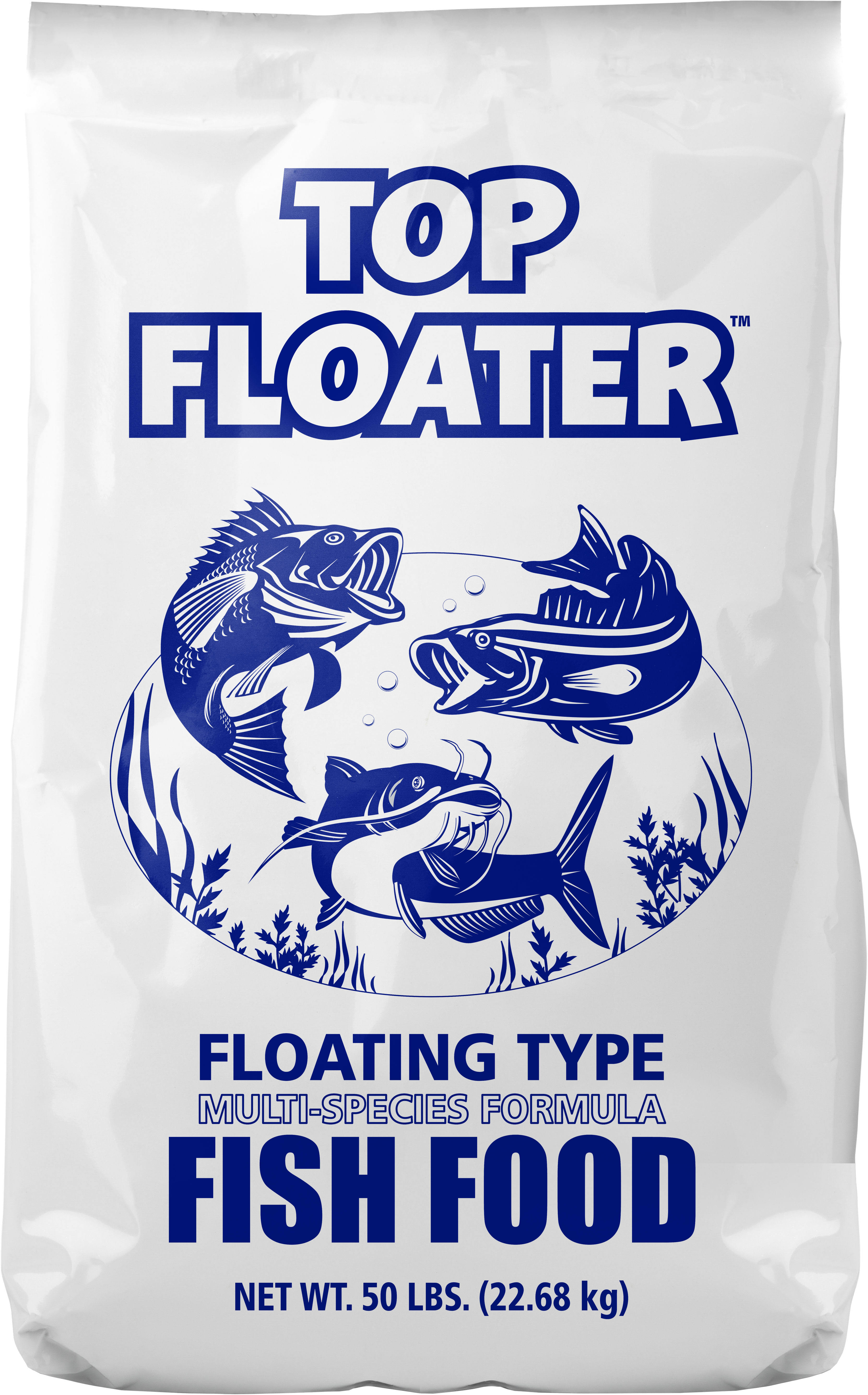 Top Floater Fish Food, 50Lbs. dersya