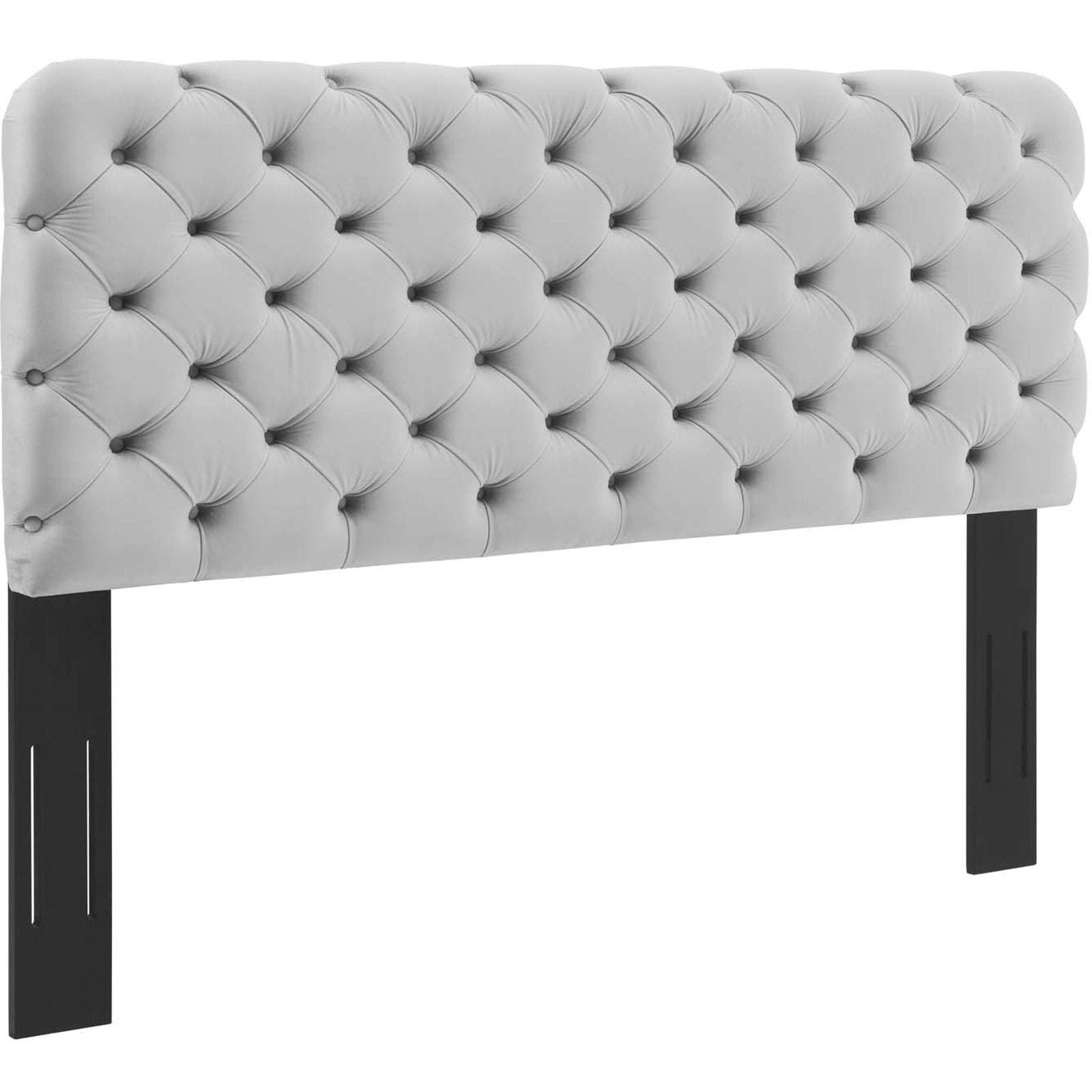 🔥Modway Lizzy Tufted Full/Queen Performance Velvet Headboard Light Gray