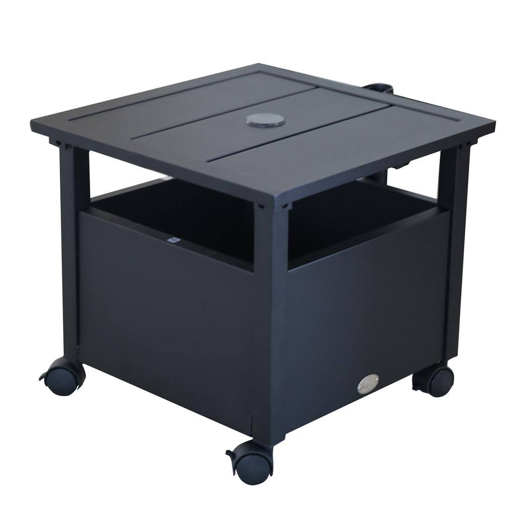 Abba Patio Metal Patio Umbrella Base Stand in Black dersya