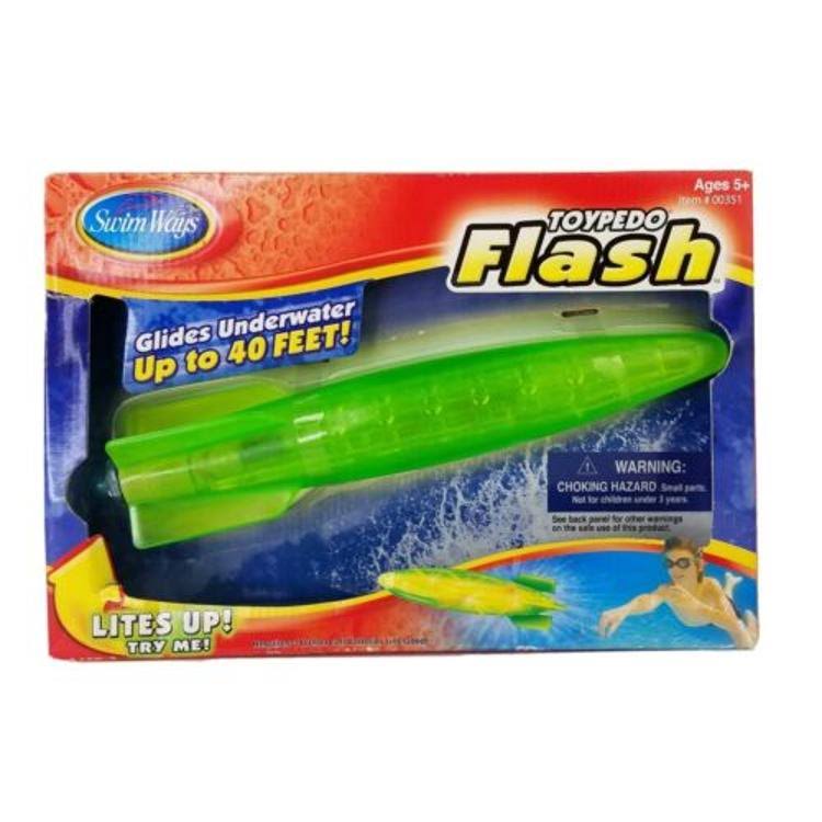 🔥Swimways Toypedo Flash Sealed Torpedo Swim Toy Lights Up dersya