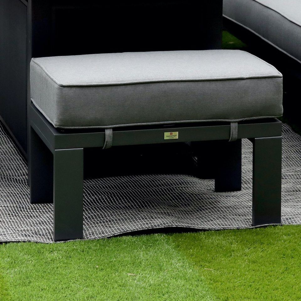 【Furniture】Monaco Luxury Large Grey Rattan Garden Sofa Set 10 Piece