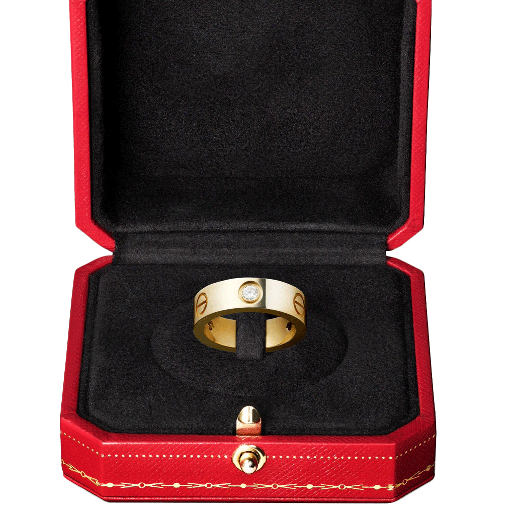 KADIR-LOVE RING 3 DIAMONDS YELLOW GOLD, DIAMONDS