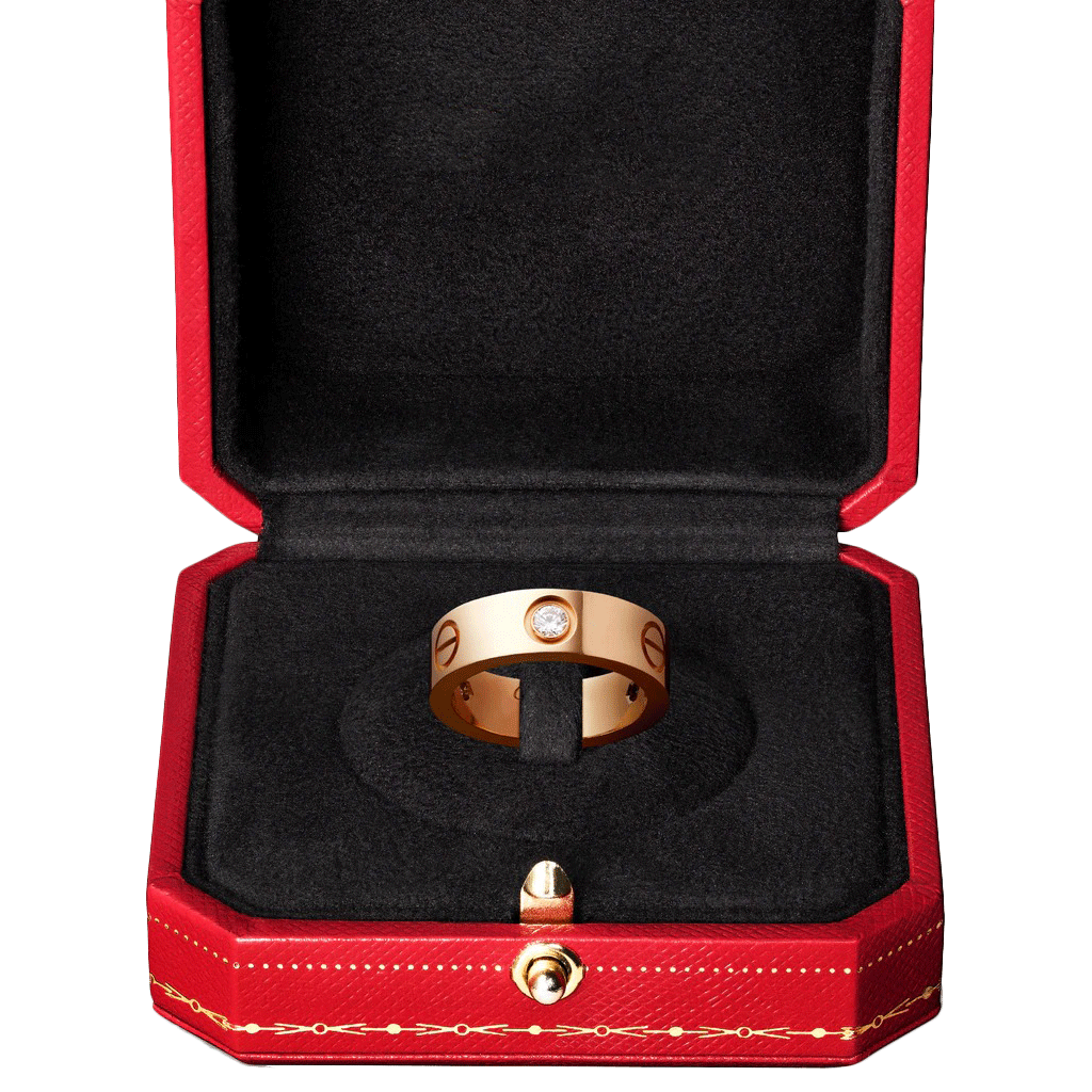 KADIR-LOVE RING 3 DIAMONDS ROSE GOLD, DIAMONDS