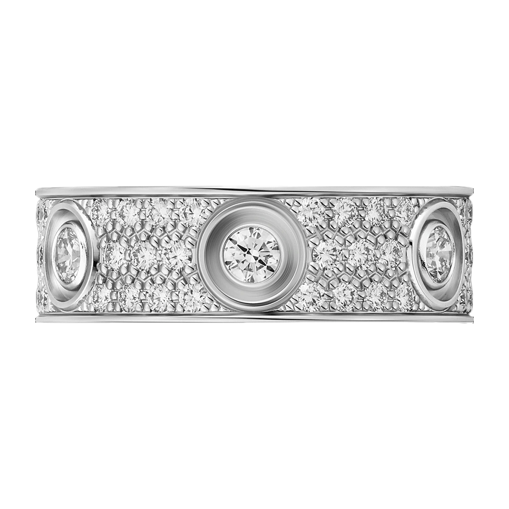 KADIR-LOVE RING DIAMOND-PAVED WHITE GOLD, DIAMONDS
