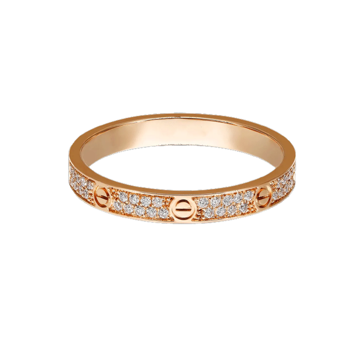 KADIR-LOVE RING, SM ROSE GOLD, DIAMONDS