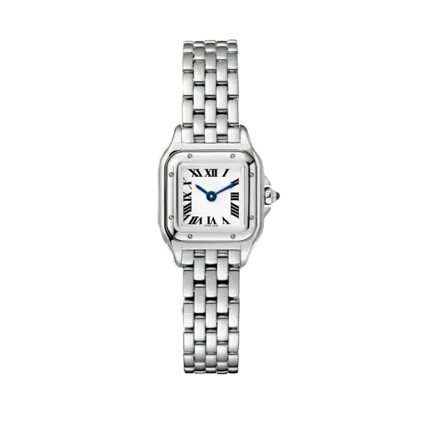 Kadir-Panthers WATCH SMALL MODEL, QUARTZ MOVEMENT, STEEL, DIAMONDS