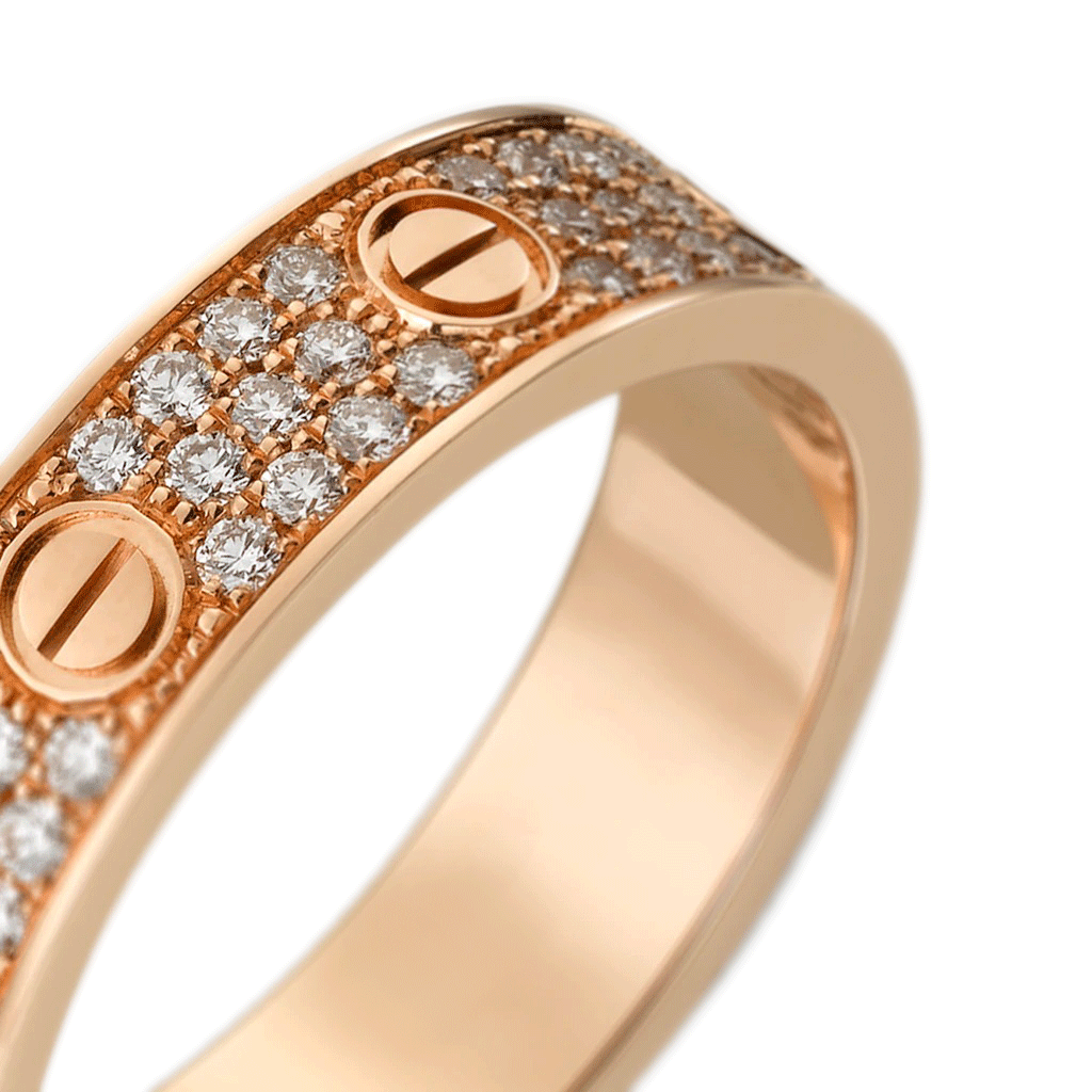 KADIR-LOVE WEDDING BAND, DIAMOND-PAVED ROSE GOLD, DIAMONDS