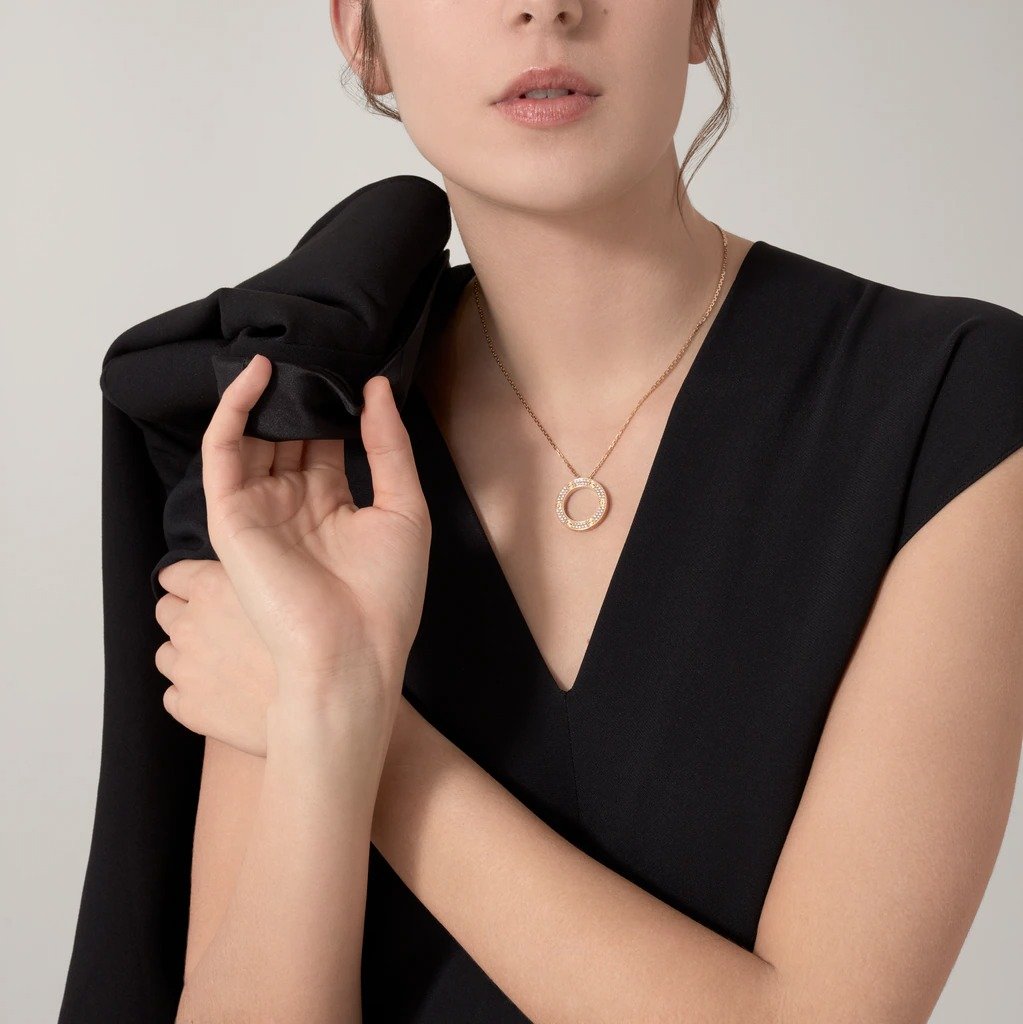 KADIR-LOVE NECKLACE DIAMOND-PAVED YELLOW GOLD, DIAMONDS