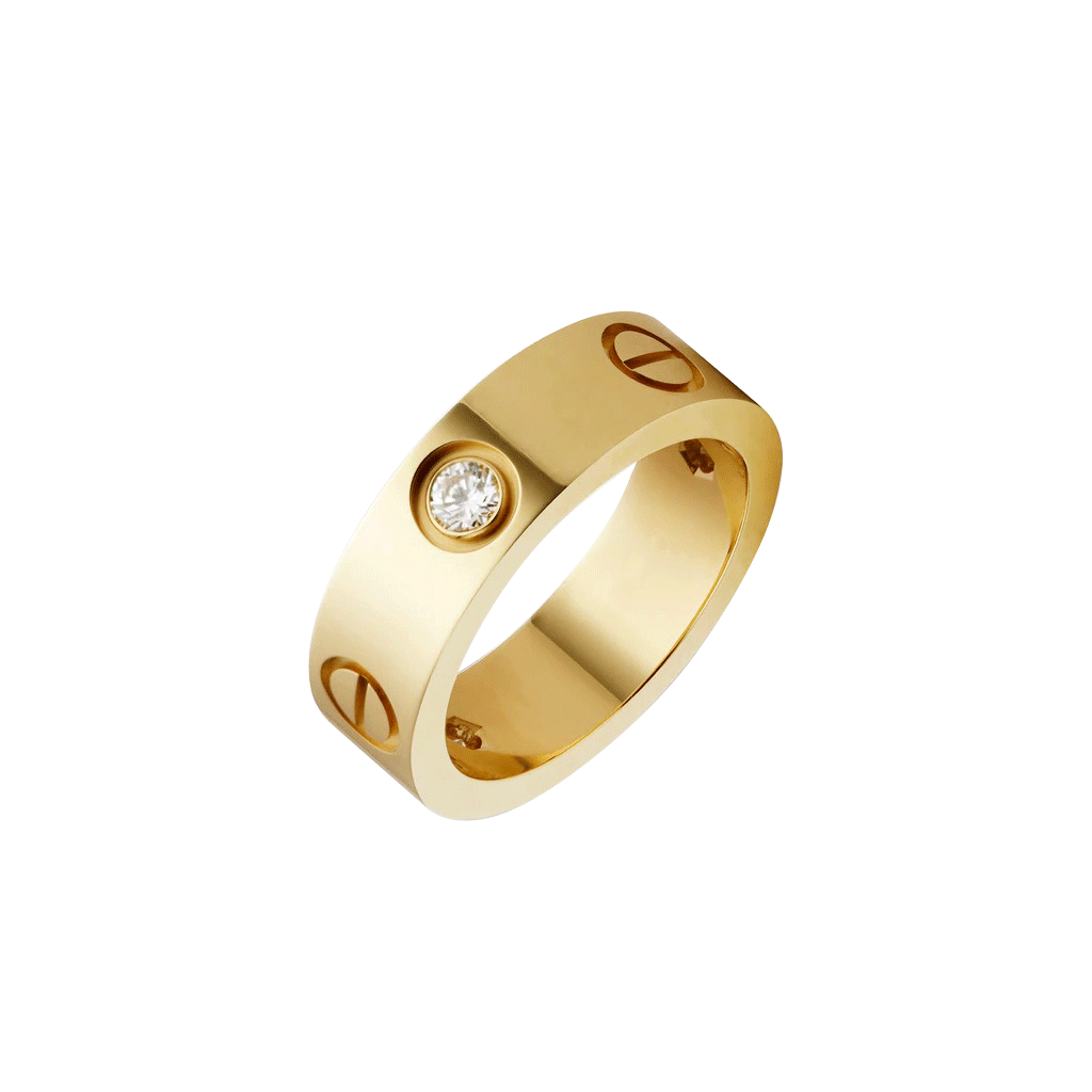KADIR-LOVE RING 3 DIAMONDS YELLOW GOLD, DIAMONDS