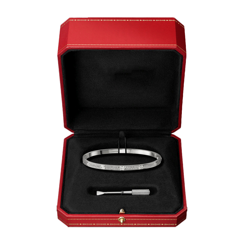 KADIR-LOVE BRACELET,SMALL MODEL, PAVÉ WHITE GOLD, DIAMONDS