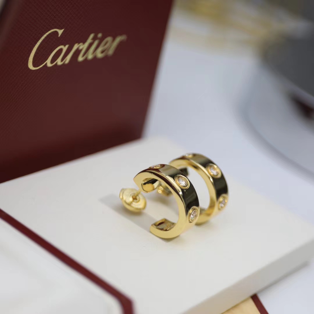 KADIR-LOVE EARRINGS 3 DIAMONDS