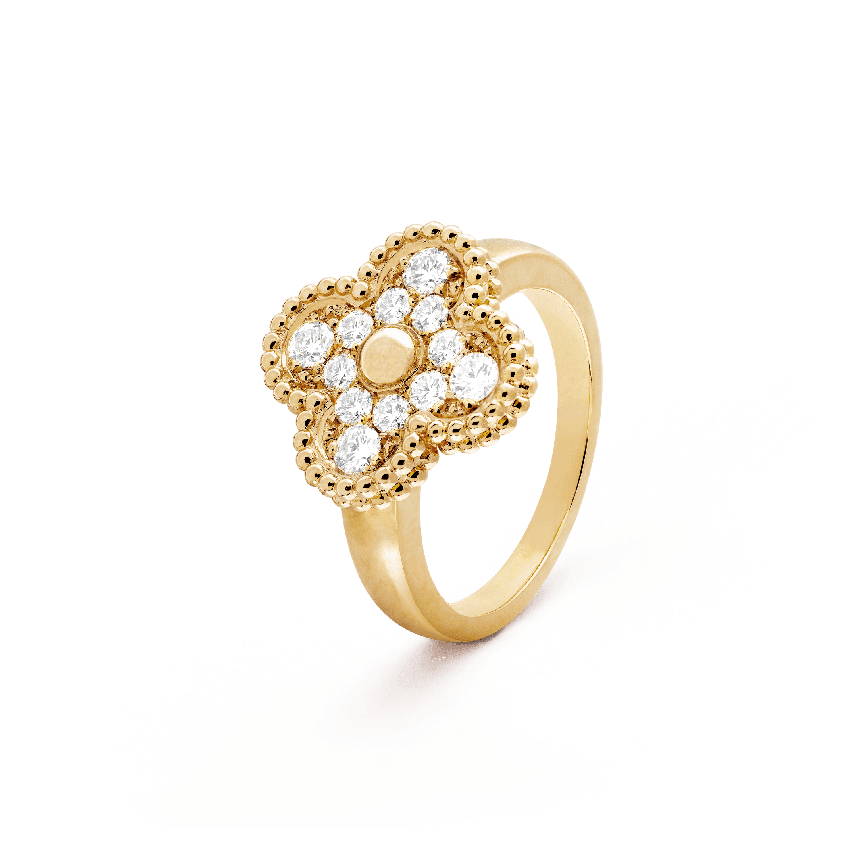 Alhambra ring  yellow gold, Diamond