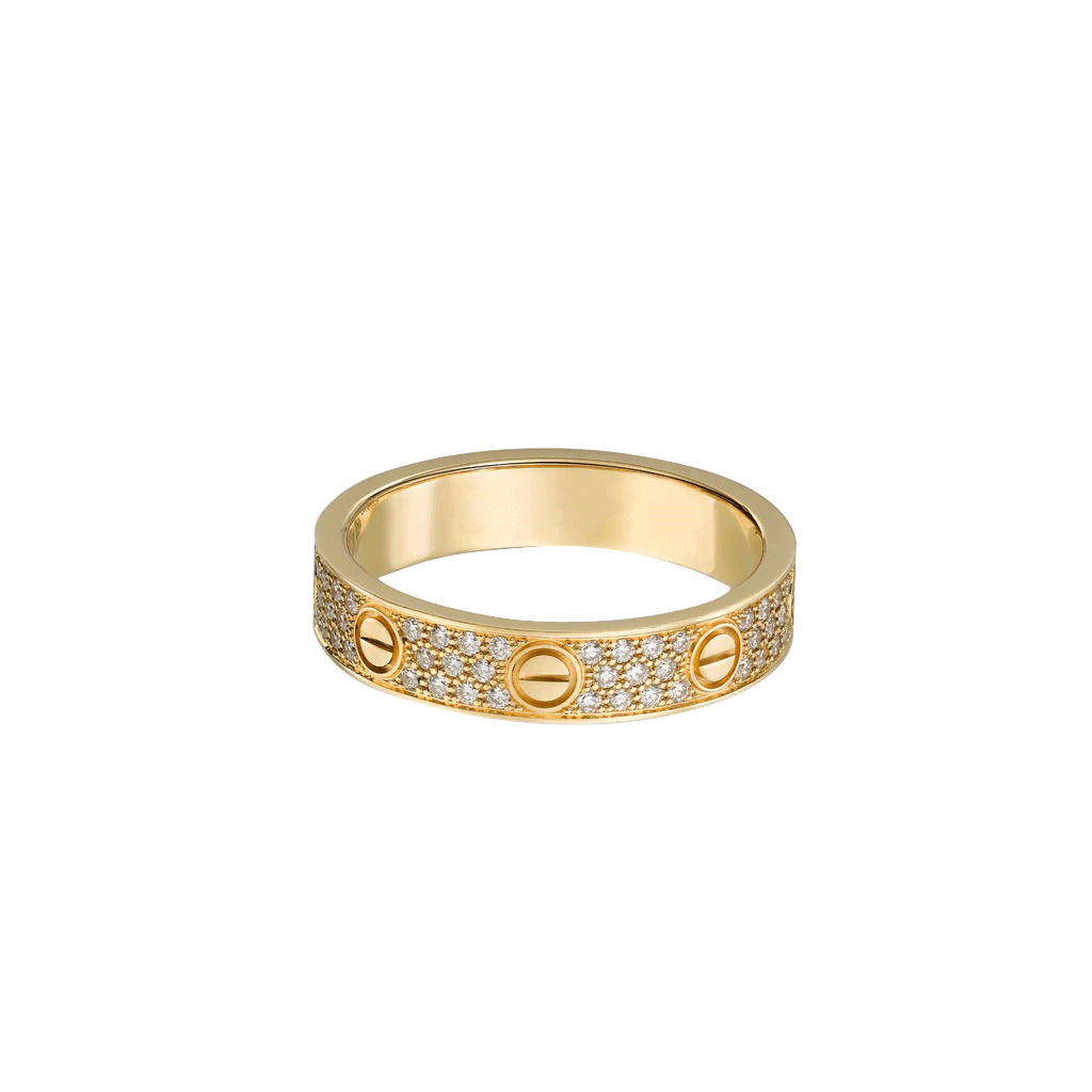 KADIR-LOVE WEDDING BAND, DIAMOND-PAVED YELLOW GOLD, DIAMONDS