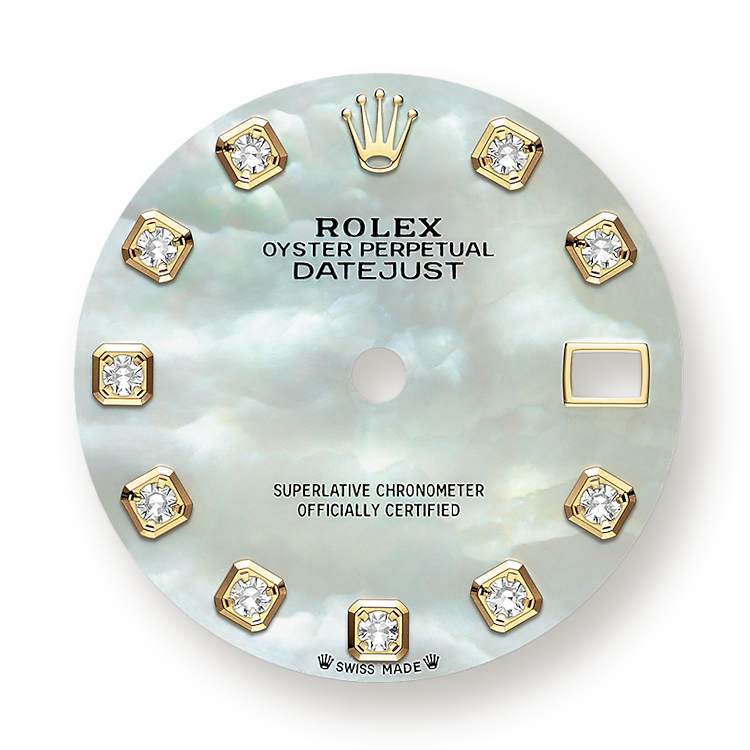 Classic watches LADY-DATEJUST Oyster, 28 mm, yellow gold and diamonds