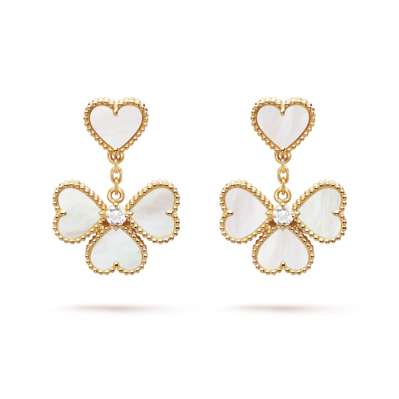 Sweet Alhambra effeuillage earrings