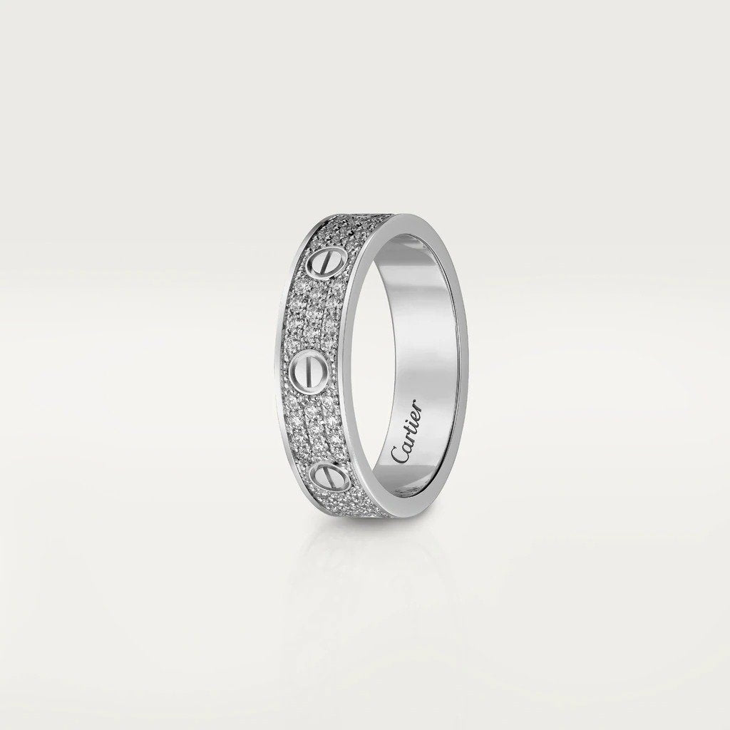 KADIR-LOVE WEDDING BAND DIAMOND-PAVED WHITE GOLD, DIAMONDS