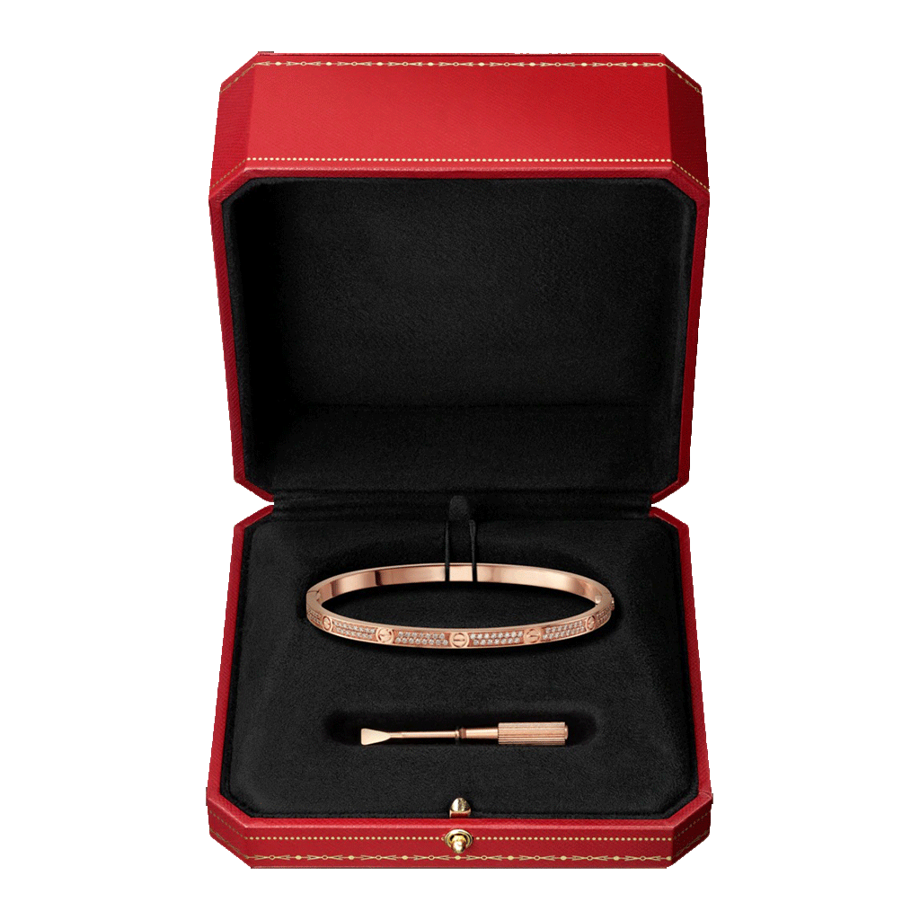 KADIR-LOVE BRACELET, SMALL MODEL, PAVÉ ROSE GOLD, DIAMONDS