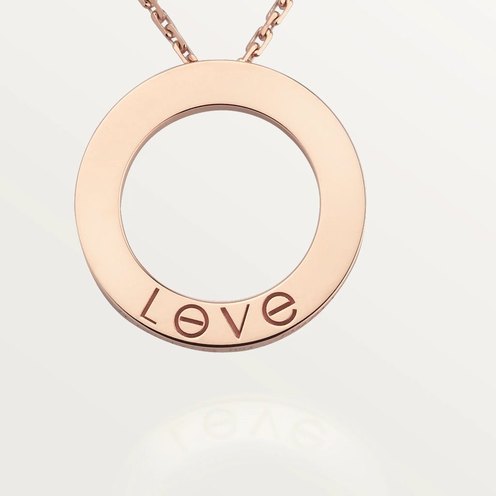 KADIR-LOVE NECKLACE 3 DIAMONDS ROSE GOLD, DIAMONDS