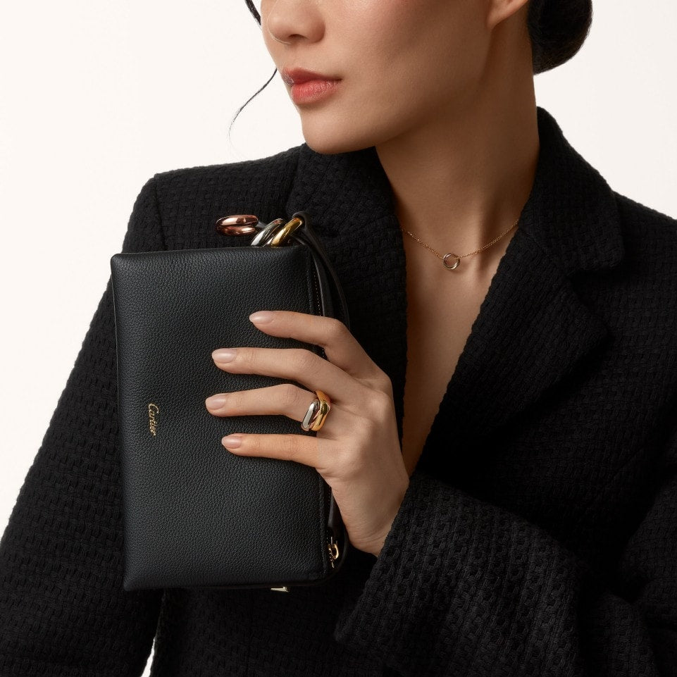 Carty Three Circles Pincushion White Gold&Rose Gold&Yellow Gold Ring Large Model