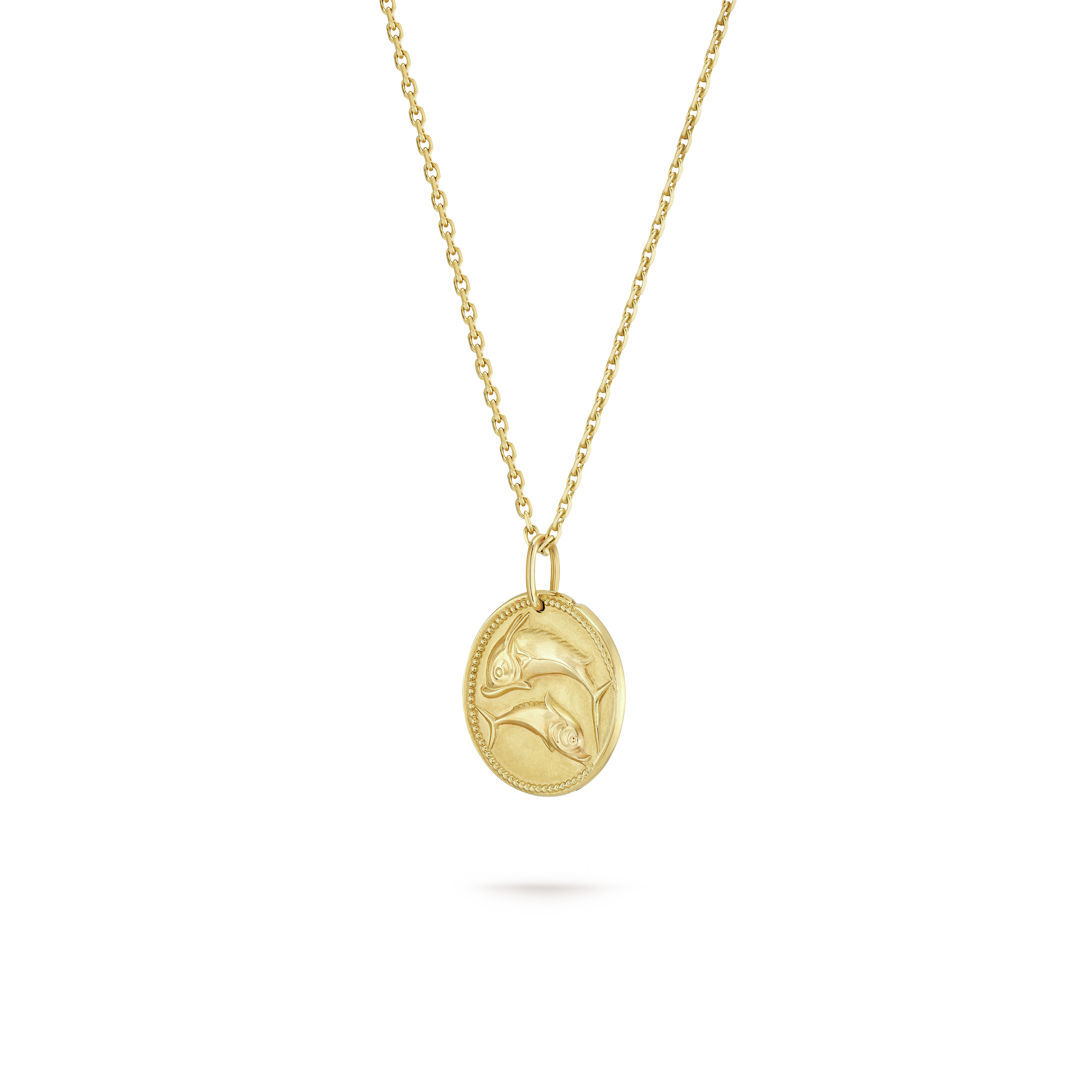 Zodiaque medal Piscium (Pisces)  yellow gold