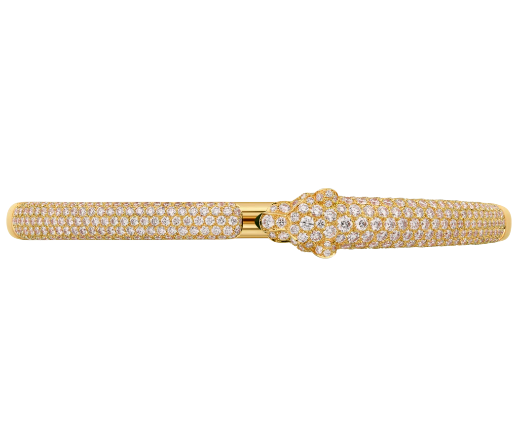 Kadir-Panthera Pavé Bracelet in Yellow Gold