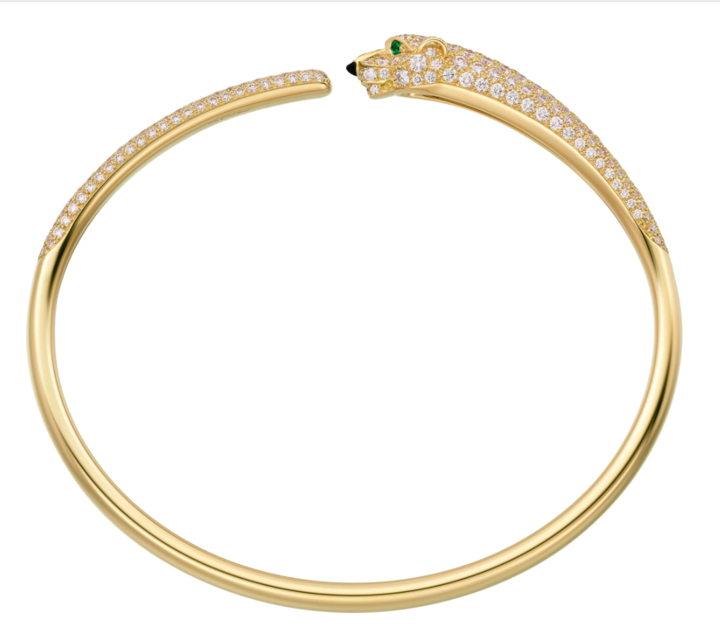 Kadir-Panthera Pavé Bracelet in Yellow Gold